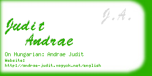 judit andrae business card